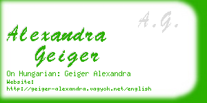 alexandra geiger business card